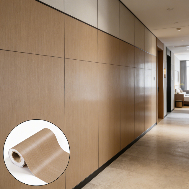 60cm Decorative Wood Grain Self Adhesive Wallpaper for Commercial Interiors