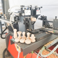 Tour à bois CNC automatique Mustang MT5025A avec moteur de 1,5 kW pour la fabrication d'échecs, multifonctionnel, trou traversant de 50 mm