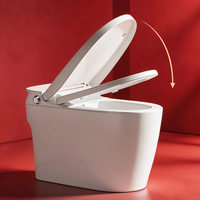 Nouvelle conception de toilette intelligente sans batterie pour salle de bain, WC automatique en céramique, à fixation au sol, électronique, intelligente, avec siphon en S