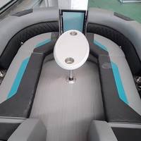 Bateau Ponton de Luxe à Double Couche de 7,5 m (25 pi) avec Toboggan et Haut-parleurs Stéréo – Style Populaire pour la Pêche et les Loisirs
