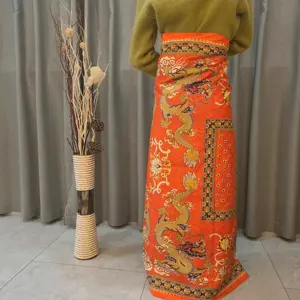 Sarong Fabrik günstigen Preis Batik Sarong Lungi 100% Polyester Pfirsich Haut Stoff