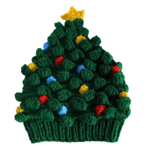 Gorro de Punto Navideño 2025, Gorro Decorativo de Santa Claus para Fiestas, con Pompón y Estampado Digital - Product Image 1