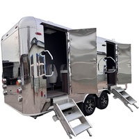 Salle de bain portable de luxe de taille personnalisée toilettes mobiles remorque pour événements en plein air camping