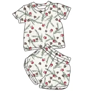 Vestiti estivi per bambini all'ingrosso per neonate manica corta canotta Bowknot cintura pantaloncini set di abbigliamento per ragazze