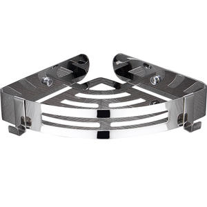 Estante de almacenamiento de esquina de <span class=keywords><strong>ducha</strong></span> montado en la pared de aluminio de <span class=keywords><strong>acero</strong></span> <span class=keywords><strong>inoxidable</strong></span> moderno No requiere perforación Champú Acondicionador Jabón Baño - Product Image 1