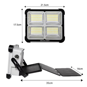 Projecteur solaire LED à intensité variable Speed Lighting, extérieur, batterie détachable, 100 W, portable, IP66, cinq - Product Image 1