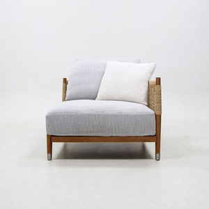 Fauteuil d'extérieur en bois massif de luxe léger avec cadre intérieur, siège tressé de loisirs, chaise de relaxation pour chambre, maison, villa - Product Image 2