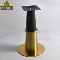 Base de table en acier inoxydable brossé doré de luxe, robuste et moderne, pour table à manger avec plateau en marbre