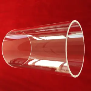 Cylindre en verre de quartz de silice transparent résistant aux hautes températures