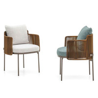 Ensemble de chaises d'extérieur en métal de style nordique transfrontalier avec table anti-pluie pour villa, cour et balcon