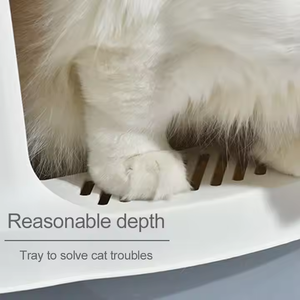 PAKEWAY 2025 nouveau auto-nettoyant fermé à capuche écologique grand espace chat toilette chat litière avec pelle - Product Image 3