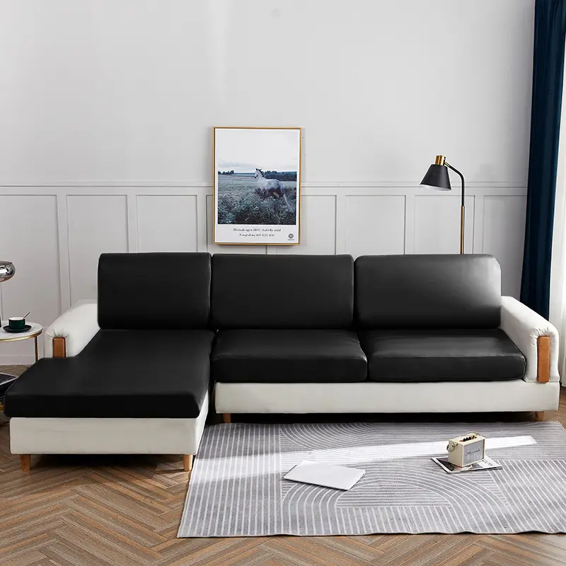 O couro moderno simples universal impermeável e dustproof avançado sentido luz luxuosa tampa do coxim do sofá do couro