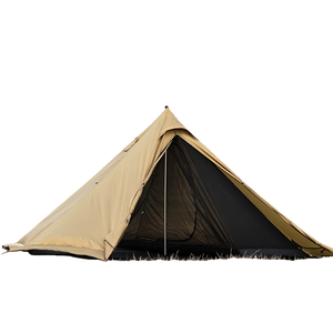 Tente pyramidale en toile premium imperméable et respirante avec cheminée <span class=keywords><strong>centrale</strong></span> pour le glamping quatre saisons et le camping d'hiver - Product Image 1