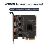 Carte de capture PCIe X4 Quad-Channel 1080P 60Hz 4 entrées YUY2 Picture-in-Picture pour diffusion en direct, caméra et usage médical