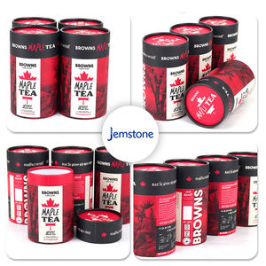 Tube en carton artisanal rond personnalisé avec couvercles Boîtes d'emballage en tube de papier imprimé pour tube de bougie - Product Image 2