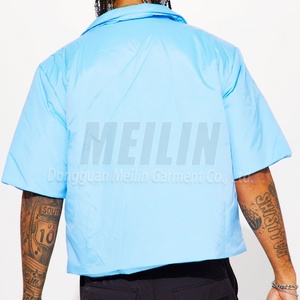 Camisa de Último Diseño, Moderna y Cómoda, 100% Poliéster, Corte Recto, Cuello con Botones, Personalizable, Manga Corta, de Algodón y Nailon - Product Image 2