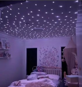 900 가닥 LED 별 케이프 광섬유 스타 천장 키트 광학 섬유 별 빛 바 홈 시어터 천장