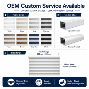 Zebra Shades Cordless Day <strong>Night</strong> <strong>Blinds</strong> Dark Olive Brown Square Headrail Light Filtering Privacy Control Custom Every Day - Product Image 6