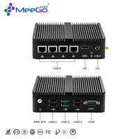 Mini PC Sin Ventilador ODM OEM Intel J4125 J005 N100 2*COM 4*LAN DDR4 8GB RAM 512GB SSD Mini Ordenador Portátil de Oficina Mini PC Linux