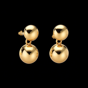 Boucles d'oreilles clous en acier inoxydable 316L plaqué or PVD, durables et résistantes, bijoux de mode - Product Image 3
