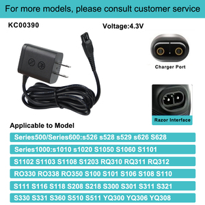 <span class=keywords><strong>Cargador</strong></span> USB de Carga Rápida <span class=keywords><strong>para</strong></span> Afeitadora con Cable de Carga de 4.3V 8V 15V, Enchufe Estadounidense y Europeo, Puerto de CA, Afeitadoras Eléctricas <span class=keywords><strong>para</strong></span> <span class=keywords><strong>Philips</strong></span> - Product Image 2