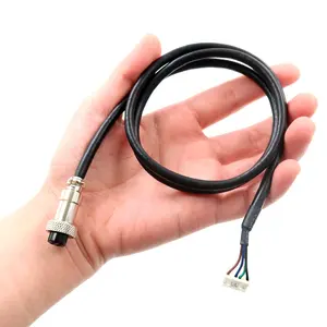 Custom Waterproof Cable M8 Pvc Pur Wire Male Female 8 12 Pin Panel Mount Circular Sensor M12 to jst zh ph cable wire harness