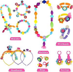 Kit de fabrication de bijoux Leemook personnalisé pour enfants, perles en plastique sans fil faites à la main pour l'entraînement de l'amblyopie, perles pour bébés - Product Image 5