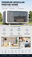 Maisonnette préfabriquée moderne en acier de style Apple sur roues, entièrement équipée, bureau mobile, pod de jardin, studio de jardin