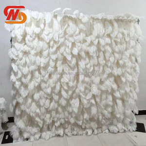 SMOOTH Customized Factory High Quality Artificial Feather <b>Backdrop</b> Flower Wall for Wedding Decoration - Product Image 3