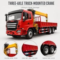 Nouvelle grue télescopique montée sur camion diesel 6x4 pour le levage/chargement de tuyaux en acier et de conteneurs (351-450 CV)