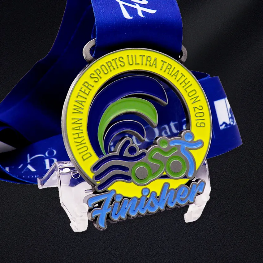 Manufacturer Customize Trophy Medal Custom Logo Sports Series Medal Engraving Enamel Swimming Carnival Souvenir Medal