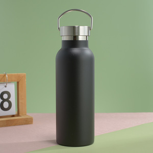 Custom Logo Sports Travel Stainless Steel 500ml Vacuum Insulated Tumbler Wide Mouth Metal With Handle Lid - Product Image 2