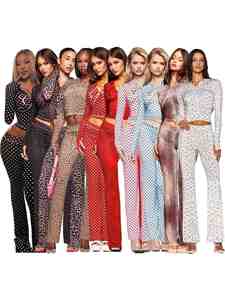 Nouvelles tenues <span class=keywords><strong>tendance</strong></span> pour femmes, veste à capuche imprimée <span class=keywords><strong>et</strong></span> pantalon long, ensembles à capuche 2 pièces, ensembles décontractés Gia, vêtements pour femmes - Product Image 2