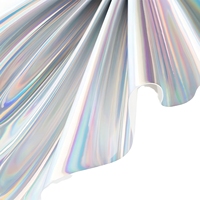 Tissu en cuir artificiel PU holographique argenté KEMERLIN pour vêtements, sacs, usage décoratif - Résistant à l'abrasion