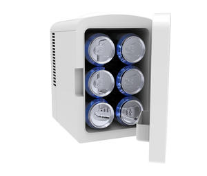 Mini-réfrigérateur 5L avec système de refroidissement thermoélectrique et miroir de maquillage LED à 3 niveaux avec éclairage verrouillable, alimentation AC/DC, 18x25x26,5 cm - Product Image 1