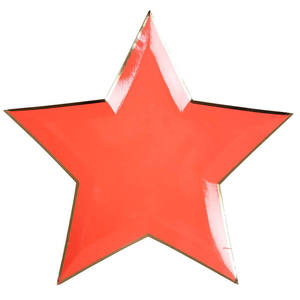 Pafu 8 pièces assiettes en papier 10.5 pouces pentagramme assiettes en papier étoiles jetables pour apéritifs Dessert fournitures de fête - Product Image 2