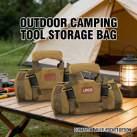 Sac de rangement pour outils Oxford imperméable avec fermeture éclair, pochette de rangement portable à enrouler, multi-poches, poignée, logo personnalisé OEM