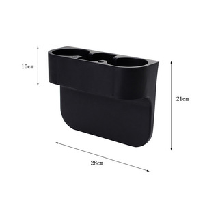 Car Cup <b>Holder</b> 28x21x10cm Multifunctional Front Seat Storage Black PP Material Central <b>Control</b> Interior Accessory - Product Image 1