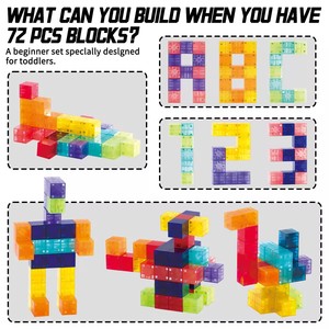 Jinying 72PCS Magnetic Block Set for Toddlers Toys, Luminous Magnetic <b>Building</b> Blocks for Sensory STEM Education <b>Magnet</b> Toys - Product Image 6