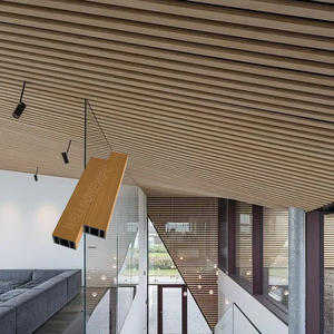 Tube de bois carré en bois composite en plastique WPC Tubes de bois d'extérieur Partition de colonne de faisceau - Product Image 2