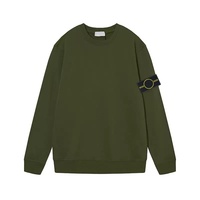 Pull classique oversize en coton 100% uni, style décontracté et tendance, pour homme, collection 2026