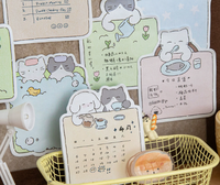 Bloc-notes magnétique autocollant personnalisable sur le thème des animaux mignons avec design de la série Little Theater pour usage scolaire