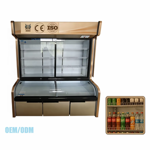 Vitrines réfrigérées à double couche à refroidissement stable, certifiées ETL, pour boissons et plats de cantine d'hôtel, anti-givre - Product Image 1