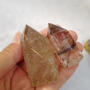 Venta al por Mayor de Cristal de Cuarzo Natural, Cuarzo Rutilado Dorado, Puntas Individuales, Varitas, Piedras Preciosas de Cuarzo Rutilado Dorado en Bruto - Product Image 6