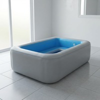 Bain à remous gonflable pliable et portable pour le camping, les camping-cars, la plage et le jardin | Piscine gonflable avec canapé