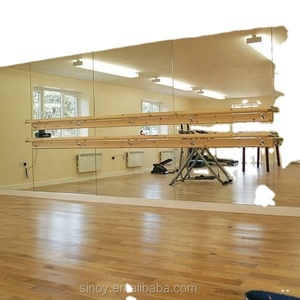 Miroir de salle de sport avec support en vinyle et bord poli plat pour applications en salle de sport, centre de remise en forme, studio de danse - Product Image 4