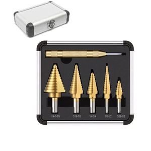 Juego de 6 brocas escalonadas HSS recubiertas de estaño PEX, de gran venta, para taladrar <span class=keywords><strong>metal</strong></span> y avellanar - Product Image 1