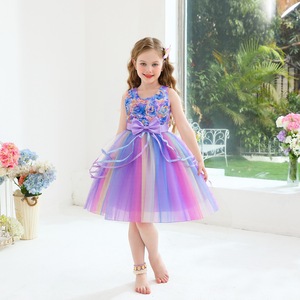 Vestito da bambina unicorno tutù pastello arcobaleno <span class=keywords><strong>principessa</strong></span> ragazze festa di compleanno per bambini bambini unicorno di Halloween eseguire Costume - Product Image 3