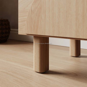 Table de <span class=keywords><strong>chevet</strong></span> moderne minimaliste en bois Nordica, chêne clair, 2 tiroirs, style <span class=keywords><strong>scandinave</strong></span>, pour chambre à coucher, lot de 2 - Product Image 5
