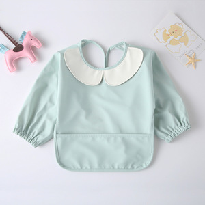 BSCI Custom Logo Tag a maniche lunghe Smock abbigliamento bambino alimentazione <span class=keywords><strong>grembiule</strong></span> bavaglino impermeabile <span class=keywords><strong>grembiule</strong></span> bambino - Product Image 6